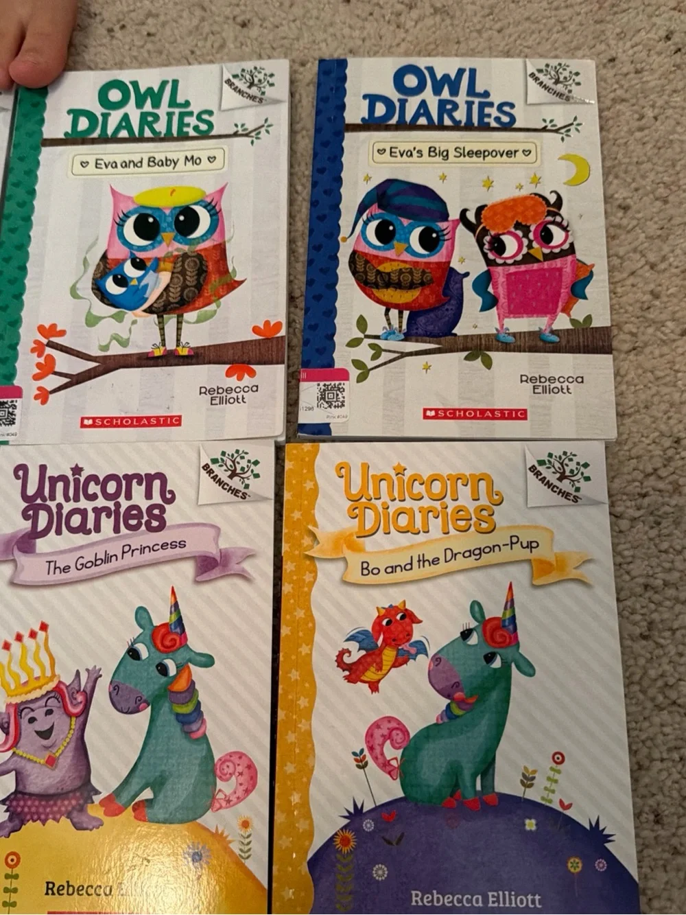 Scholastic Rebecca Elliott Owl & Unicorn Diaries Book Set - Colorful Covers
